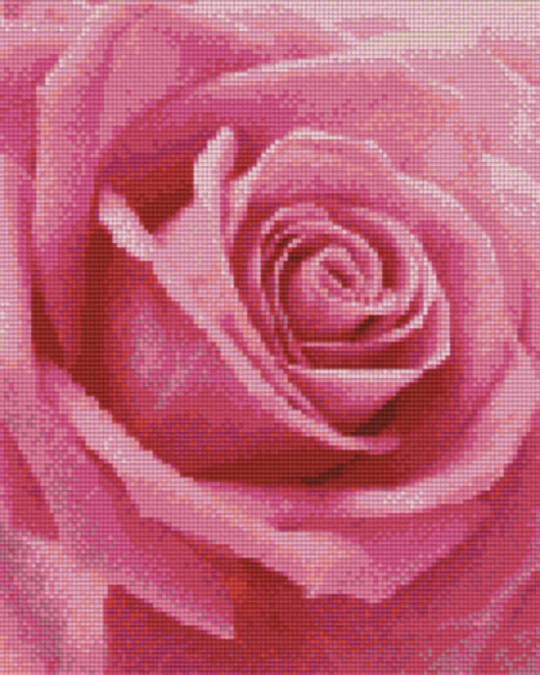 Pink Rose Nine [9] Baseplates PixelHobby Mini- mosaic Art Kit